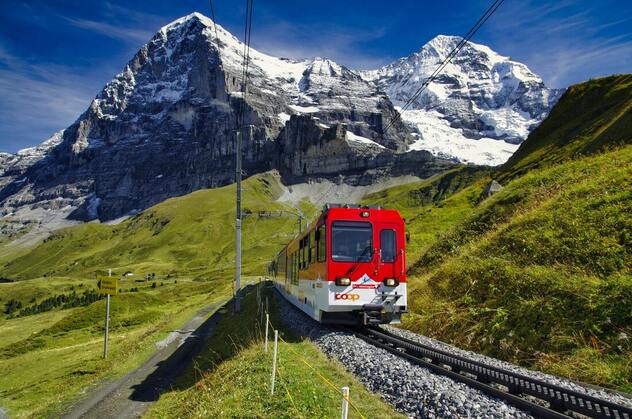 Train through Alps
